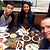 Saturday lunch after biking the National Mall: Will Kelly, Maria Cecire, and Paul Angelo enjoy the patio at Barcelona